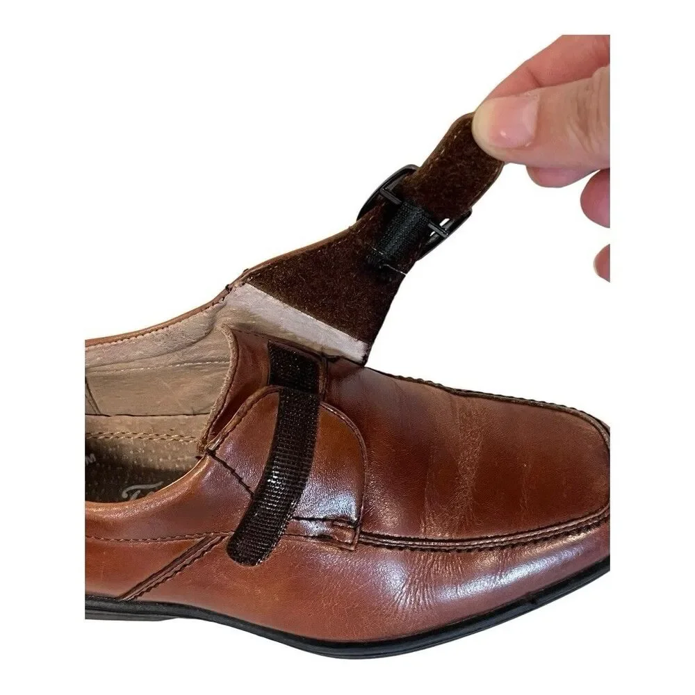 Florsheim Boys' Reveal Monk Jr Strap Cognac Leather Dress‎ Shoes 16541-221 12M